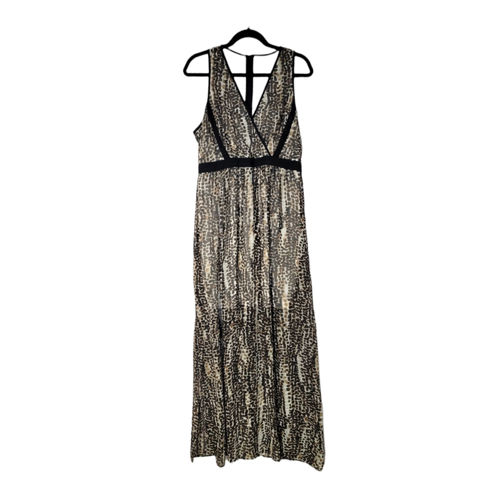 Calvin Klein Sleeveless dress sheer overlay Size 12 Animal Print - Picture 2 of 5
